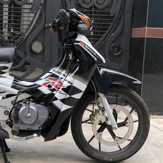 Tem Rời Suzuki Satria 2000 Xám Đen Tem Cờ