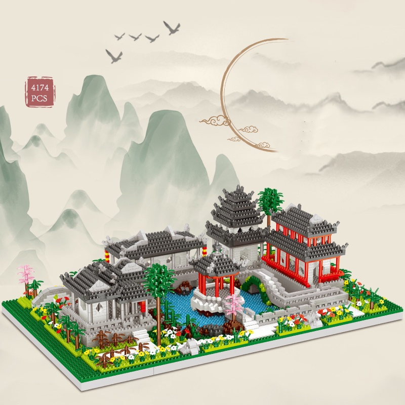 Khu vườn trong mơ-901-Mô hình kiến ​​trúc khu vườn-Khối xây dựng-Đồ chơi lắp ráp có độ khó lớn-Quà tặng