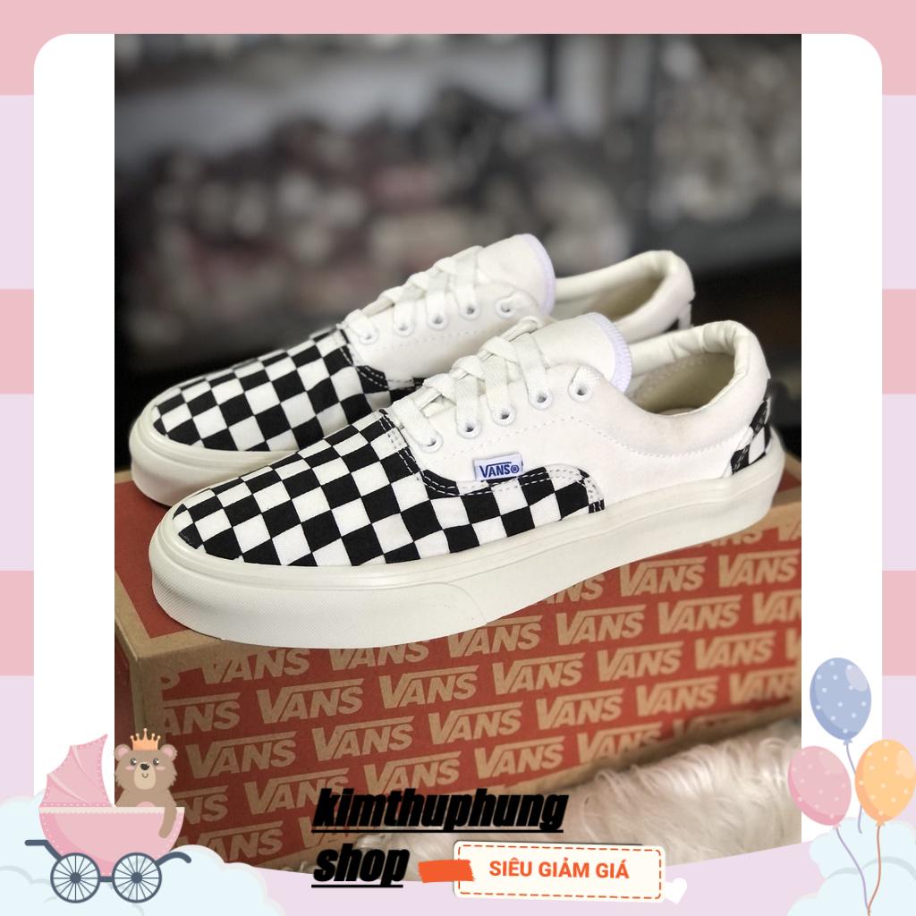 Giày vans caro classic trắng đen nam nữ ❤full bill box❤