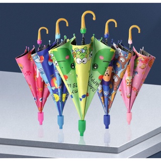 Ô dù cho bé Cán dài tay cầm hình kem ống quế Cute Cartoon Animal