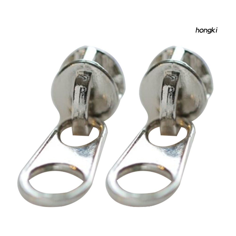 ROCK Đôi Bông Tai Hình Khóa Kéo Bằng Kim Loại Thời Trang Cho Nữ