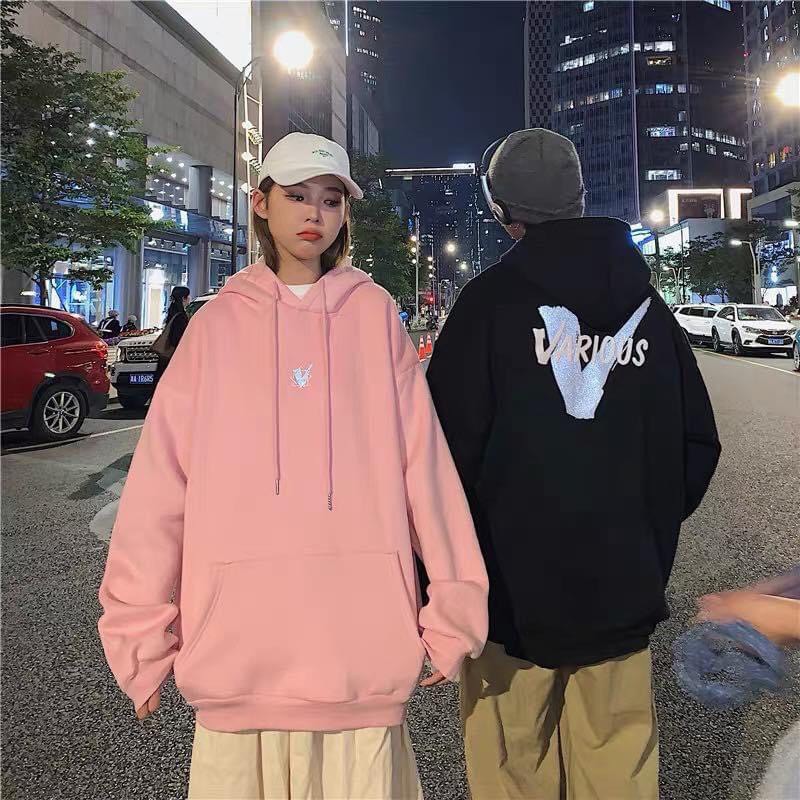 Áo hoodie unisex oversize DT Clothes chất nỉ bông dày dặn , áo dài tay có mũ nam nữ V đôi