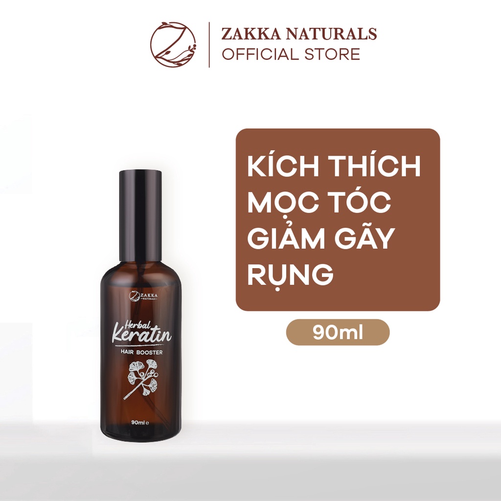 Tinh Chất Dưỡng Tóc Chắc Khoẻ Dạng Xịt Zakka Naturals Herbal Keratin Hair Booster 90ml