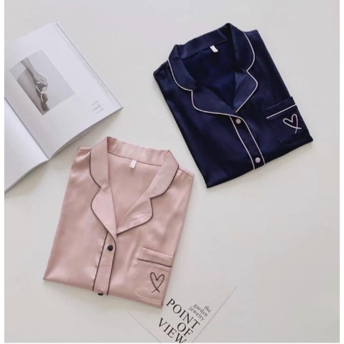 Bộ ngủ pijama lụa cộc cao cấp Rosara Bn358 | BigBuy360 - bigbuy360.vn