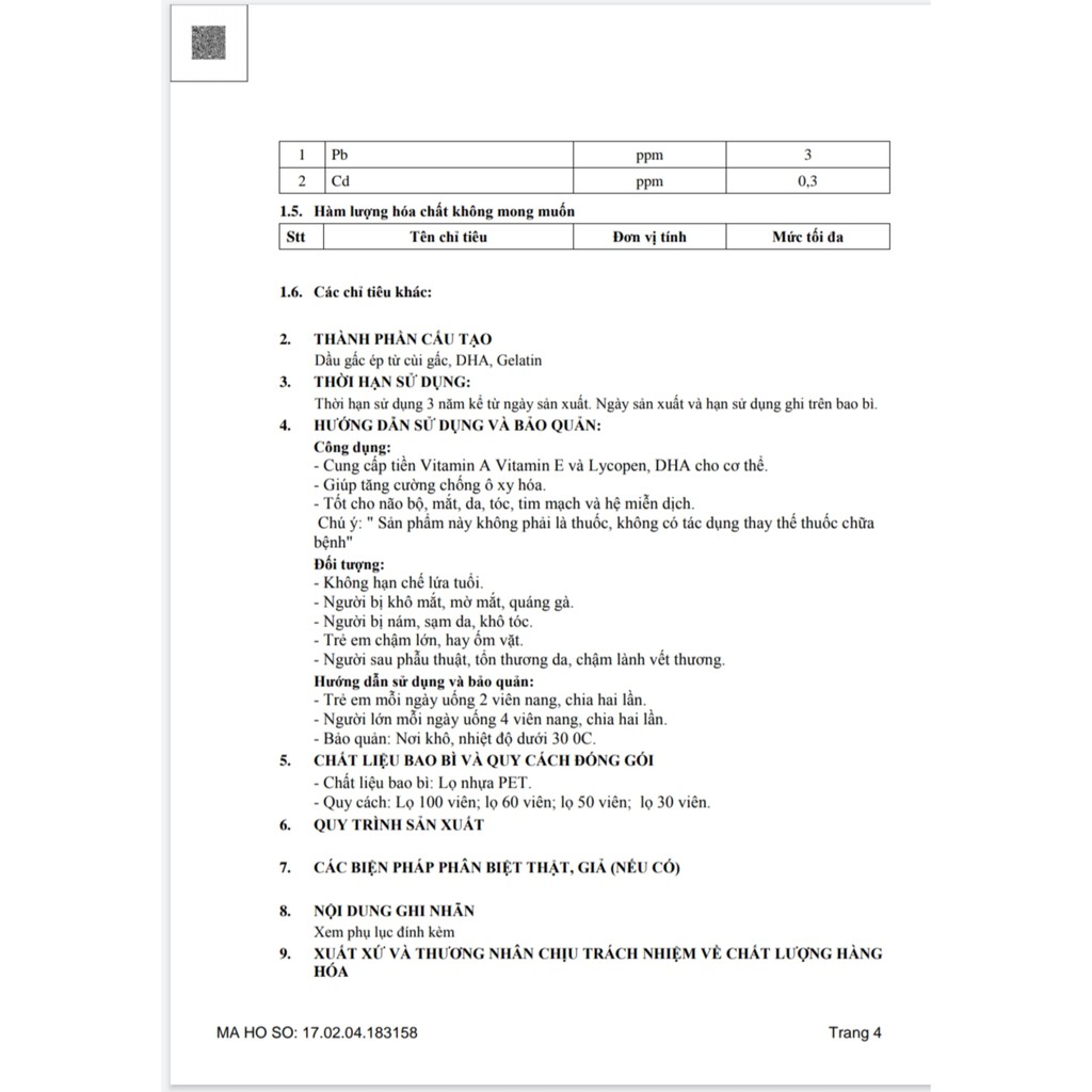 Viên Uống Dầu Gấc Vinaga-DHA 100 Viên Chống Lão Hóa Giúp Đẹp Da, Bổ Mắt - 0305475 | BigBuy360 - bigbuy360.vn