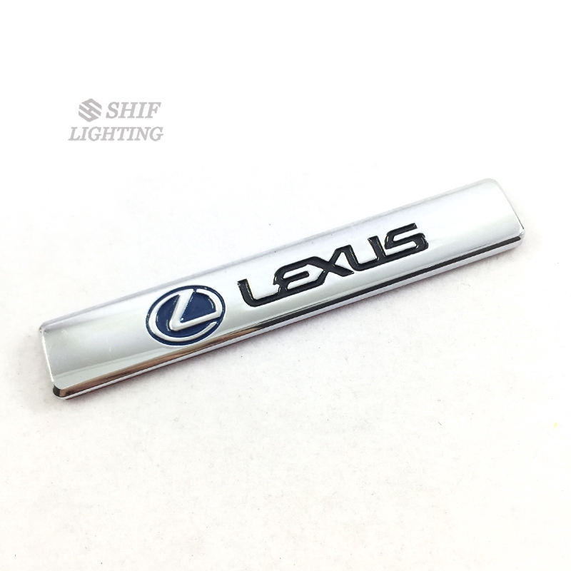Miếng dán hình logo LEXUS bằng kim loại chuyên dụng trang trí bên cạnh miếng chắn bùn phía sau xe hơi