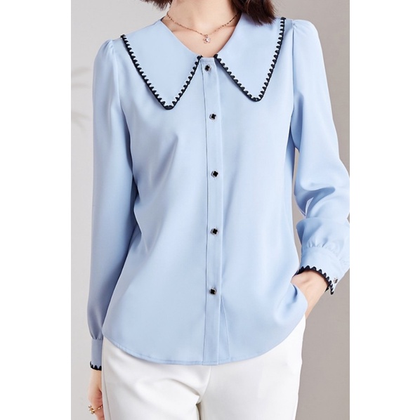 Áo sơ mi thêu tay dài Lụa-A144