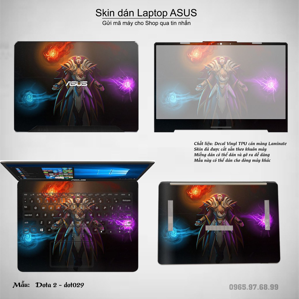 Skin dán Laptop Asus in hình Dota 2 nhiều mẫu 5 (inbox mã máy cho Shop)