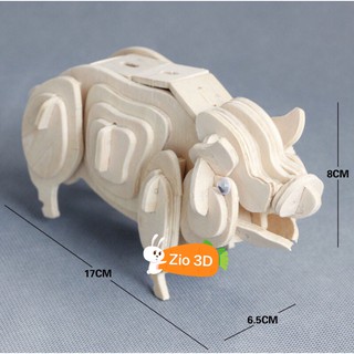 Mô hình xếp gỗ 3D 12 con giáp