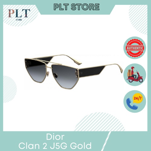Kính mát Dior Clan 2 J5G Gold 61-15-150 viền kim loại vàng Full Box thumbnail