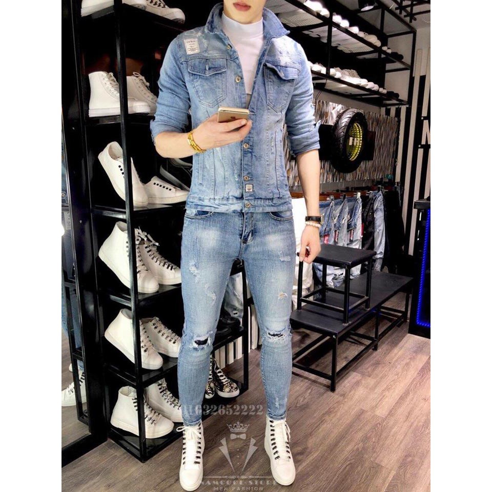 Áo khoác jean nam-30 cao cấp -Hàng nhập khẩu