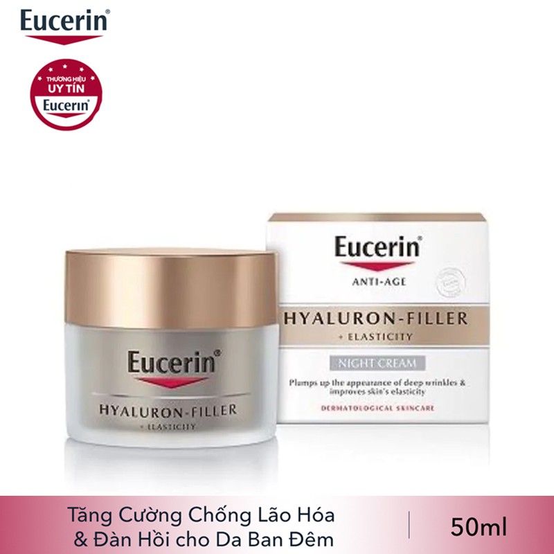 Eucerin Hyaluron Filler + Elasticity Night: Kem Chống Lão Hóa Đêm (50ml)