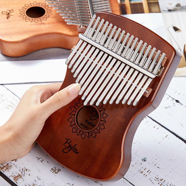 Đàn kalimba 17 phím gỗ nguyên khối Mahagony GECKO000052