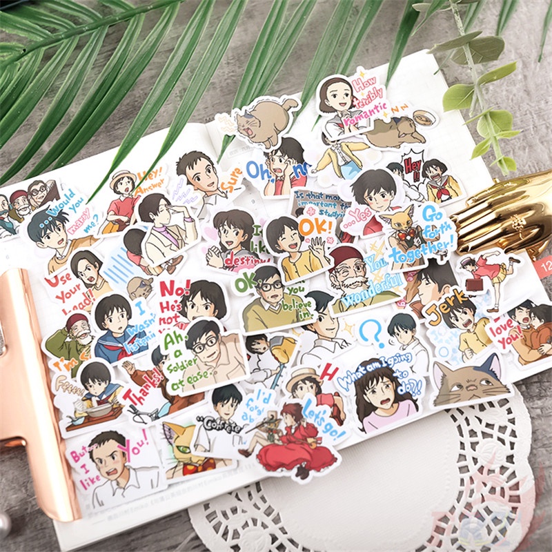 ★★★ Whisper of the Heart Mini Diary Manual Stickers ★★★ 60Pcs/Set DIY Fashion Scrapbooks Album Decor Decals Stickers