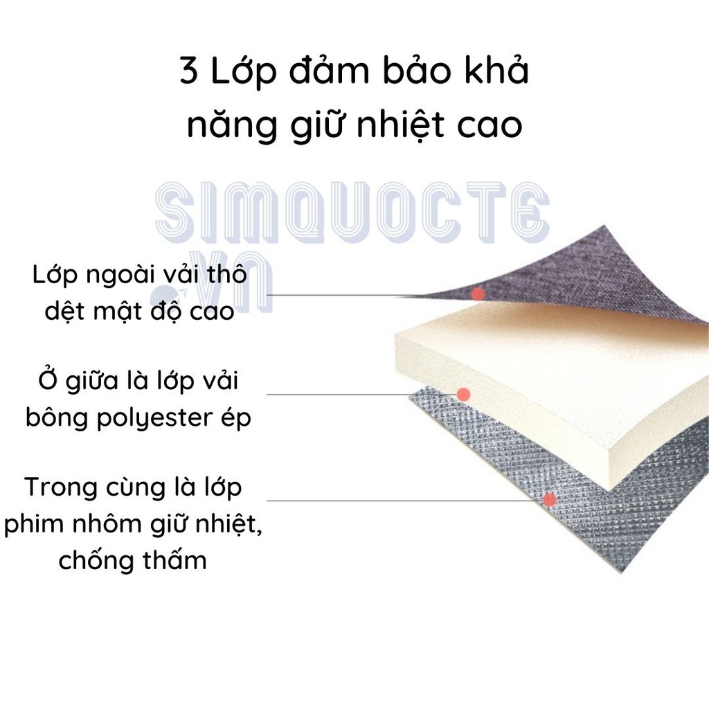 [Size to] Túi Đựng Hộp Cơm Giữ Nhiệt Chống Thấm Nước Lunch Bag TĐC01