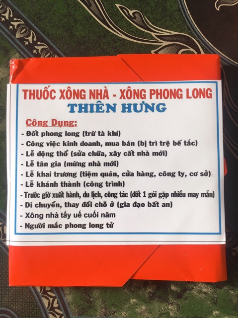 Bột xông nhà,trừ tà,tẩy uế thảo dược THIÊN HƯNG