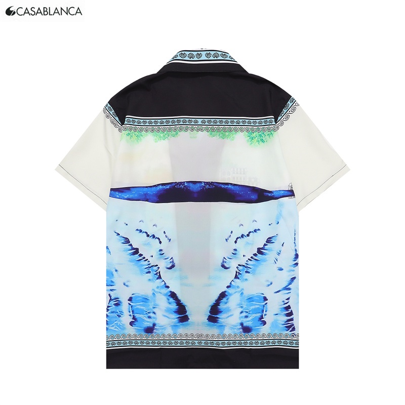 Áo Sơ Mi Ca8sab8lan-ca- Xu Hướng Mùa Hè Tay Ngắn In Họa Tiết