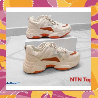 Hàng 2021 Giày thể thao nữ Viền Cam [XẢ KHO] Viền Cam nổi bật Hè 2021.