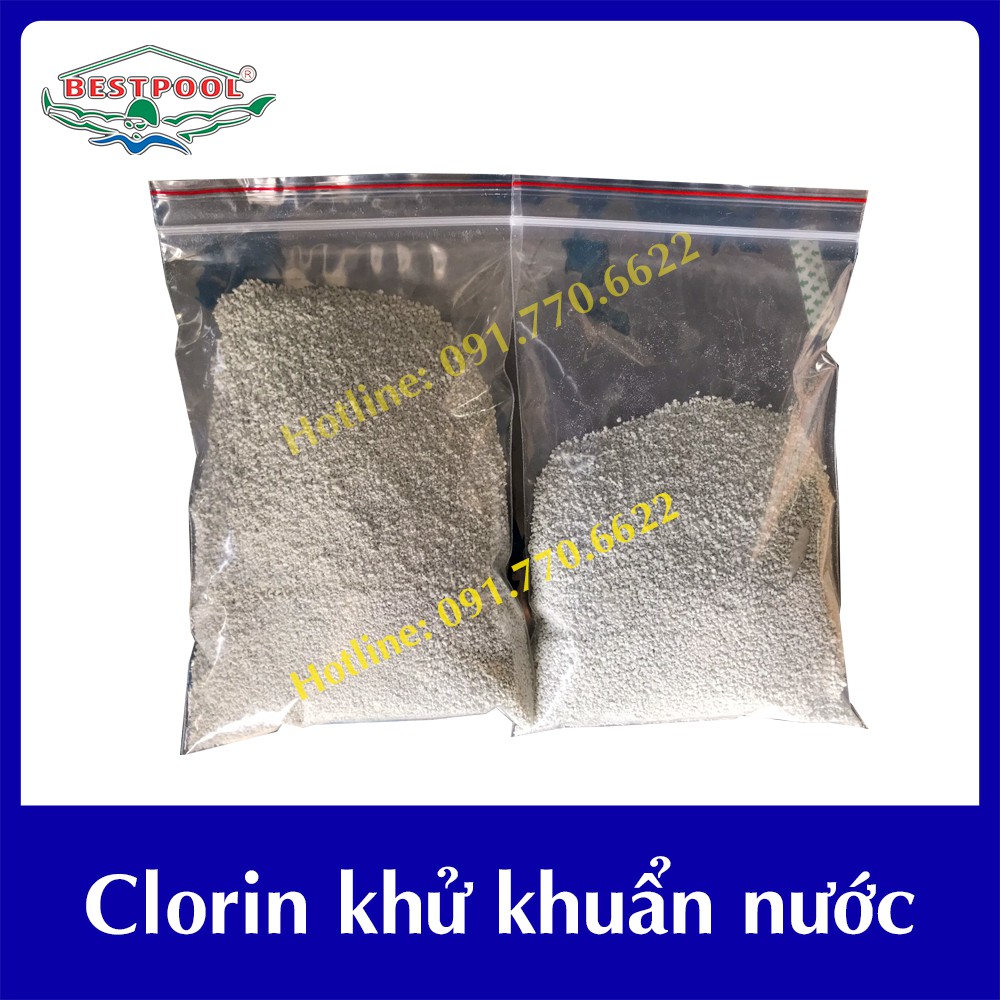 [Tri ân - Sale Sốc] Bột khử khuẩn nước bể bơi 300g Clorin , phụ kiện bể bơi, bể bơi tại nhà, bể bơi lắp ghép