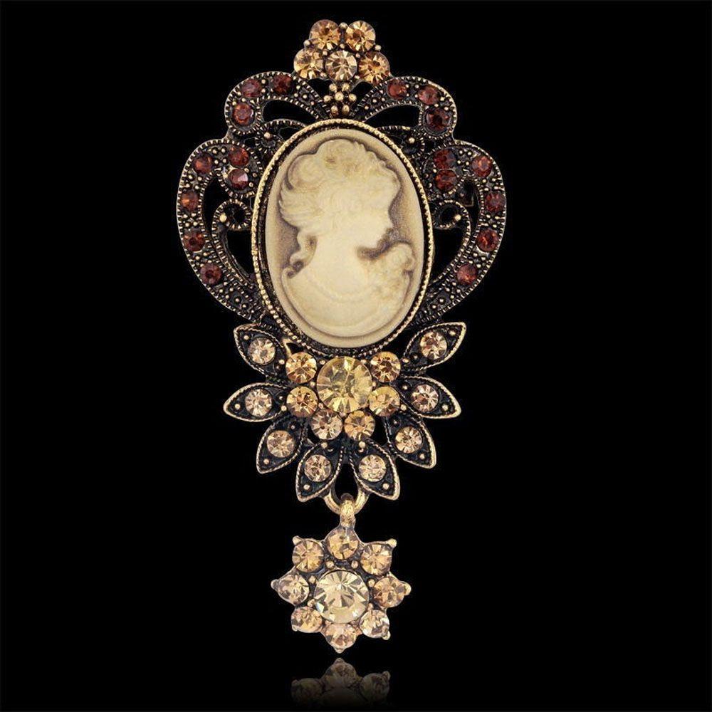 Trâm Cài Áo Phong Cách Hoàng Hậu Cameo Queen Boutonniere Cổ Điển Thanh Lịch|Trang Sức Vòng Cổ