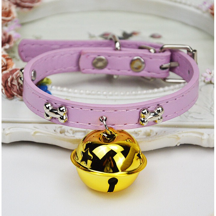 Vòng Cổ Bằng Da 27Cm Có Chuông Cho Thú Cưng