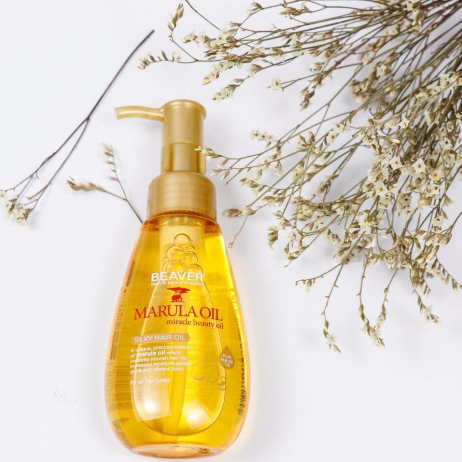 Tinh Dầu Beaver Dưỡng Tóc Siêu Mượt Tinh Chất xoài Nam Phi - Marula Silky Hair Oil 100ml