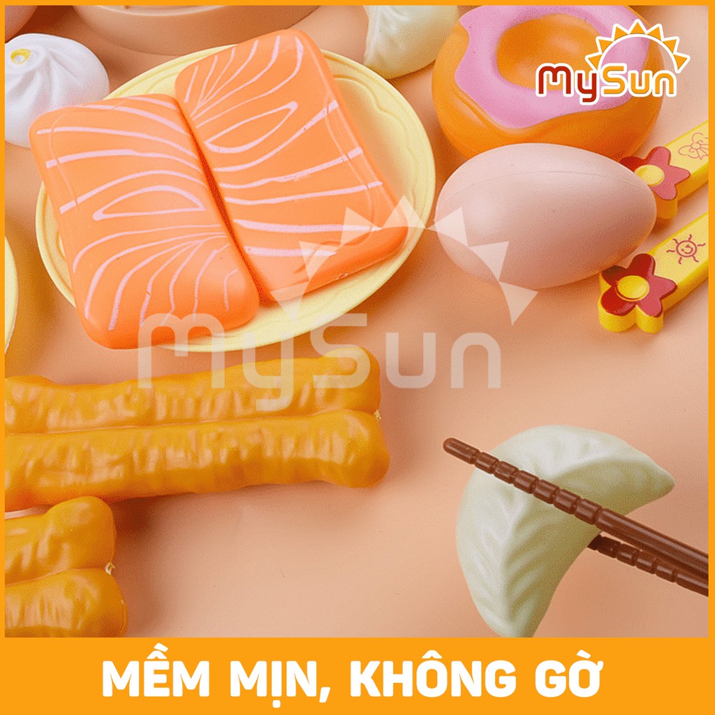 Đồ chơi nhà bếp CỠ LỚN cho bé gái | Bộ đồ chơi nấu ăn nhà bếp như thật cao cấp cho trẻ em gồm 30 món Á, Âu – MYSUN