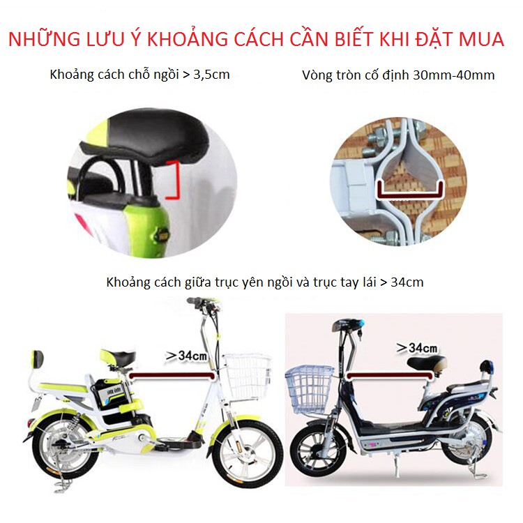 Ghế Ngồi Cho Bé Gắn Trên Xe Đạp, Xe Đạp Điện M08C