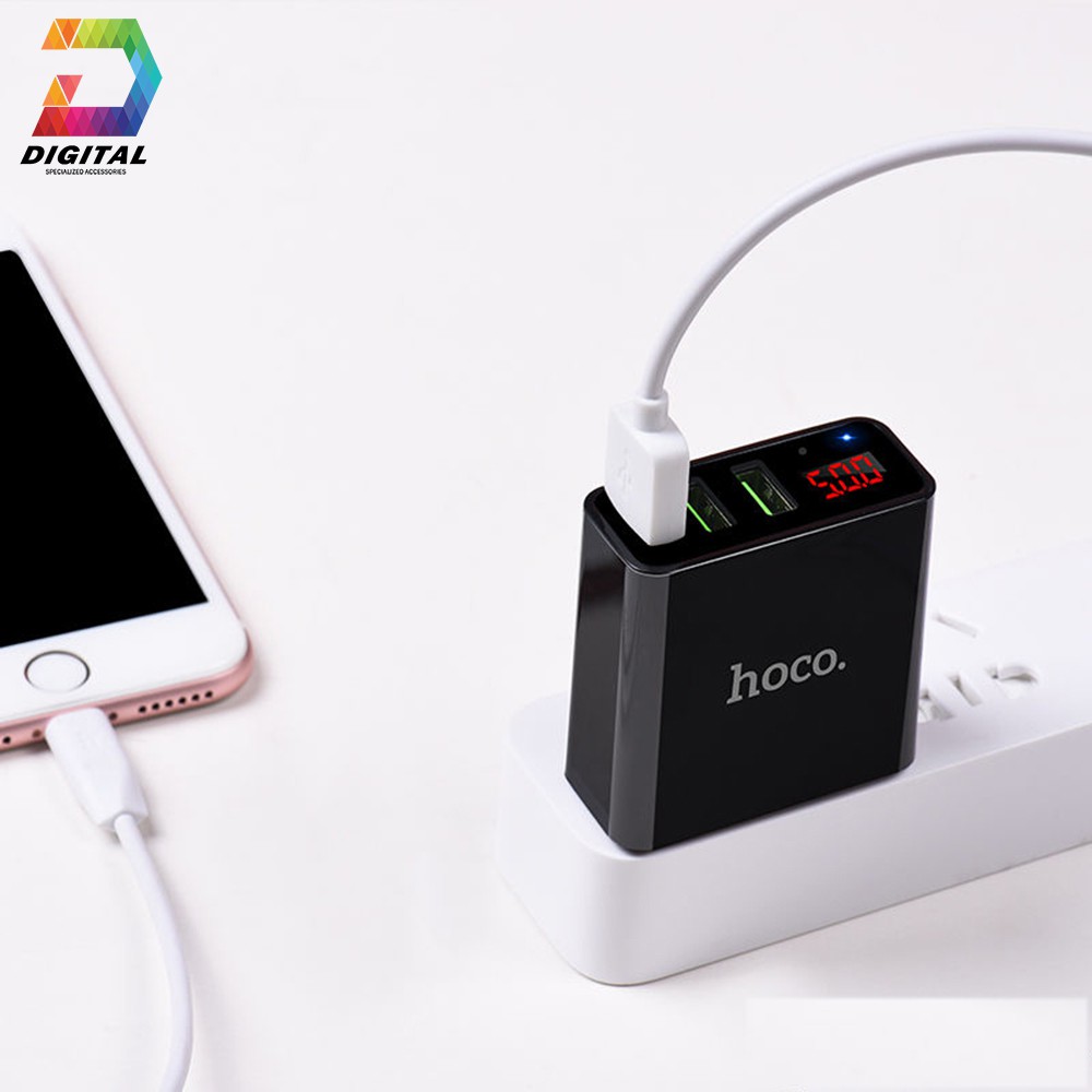 Củ Sạc Đa Năng 3 Cổng USB Hoco C15 Chính Hãng