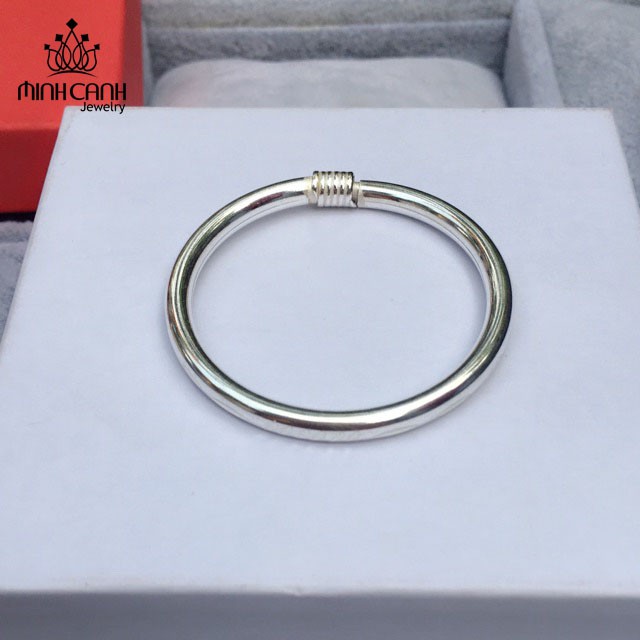 Lắc Bạc Dạng Tròn Trơn Cho Trẻ Em - Minh Canh Jewelry