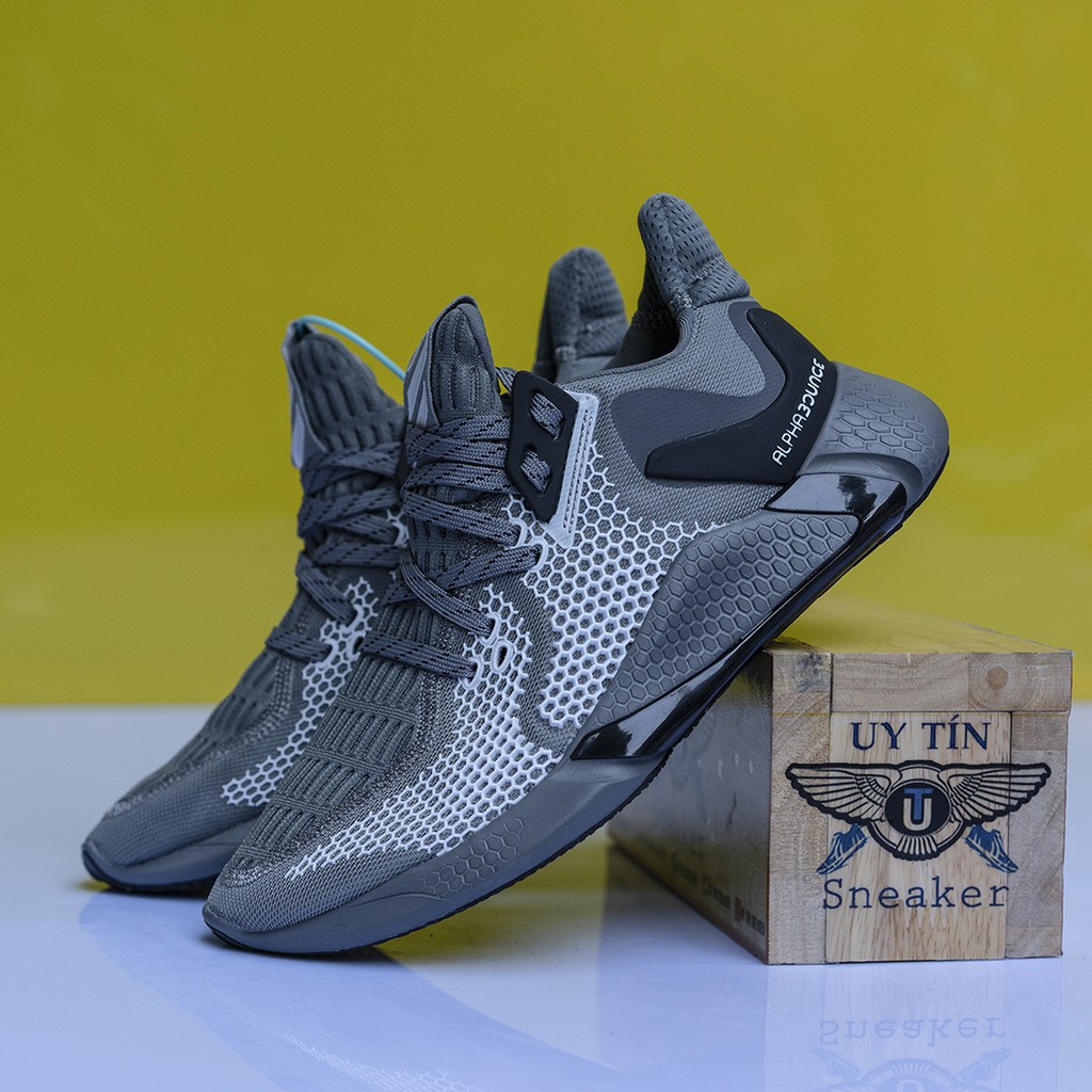 Giày Thể Thao Alpha 2020 Xám Full Nam Cao Cấp | BigBuy360 - bigbuy360.vn