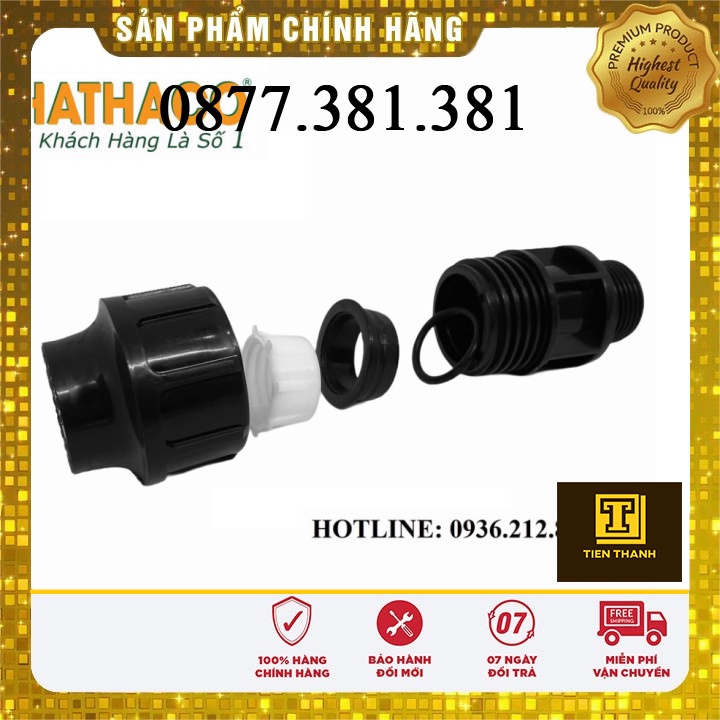 Măng Sông Ren Ngoài HATHACO (D32 - D40) Dùng Cho Ống HDPE Ra Đầu Ren 1", 1.1/4" Chính Hãng Sản Xuất Tại VN