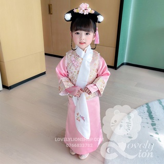 Bộ váy công chúa hoàn châu màu hồng+ tặng khăn tay