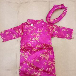 Áo dài gấm Thượng Hải (Tặng mẫn cho bé)