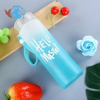 Bình nước thủy tinh Hello Master 400ml