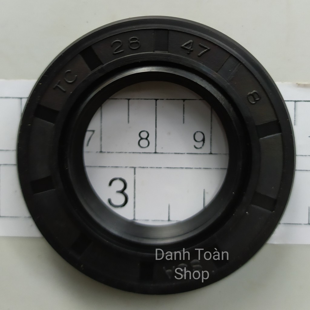 Phốt Nhớt 47mm đường kính ngoài, đường kính tong các cỡ 20mm, 25mm, 28mm, 30mm, 33mm, 35mm