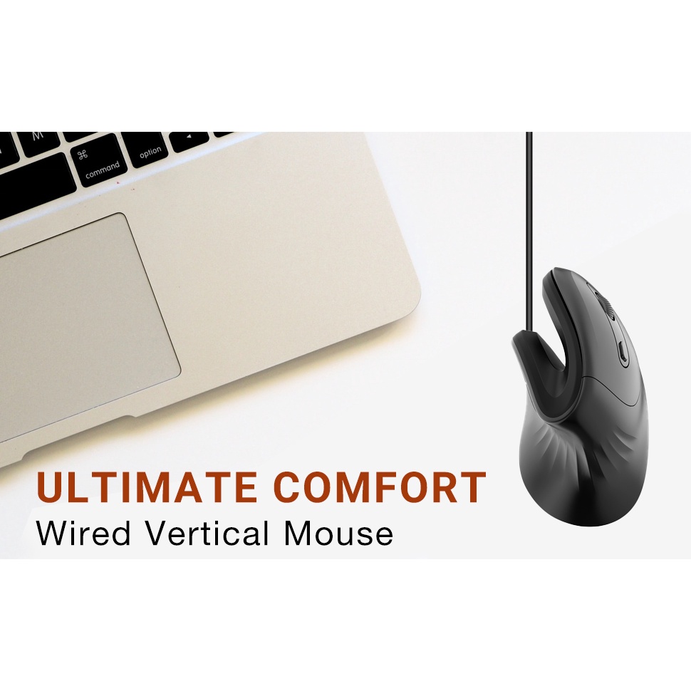 JSY-11 Wired Vertical Mouse Ergonomic Mouse DPI Adjustable 800-1200-2400-3200 For School Office Stationery PC Laptop