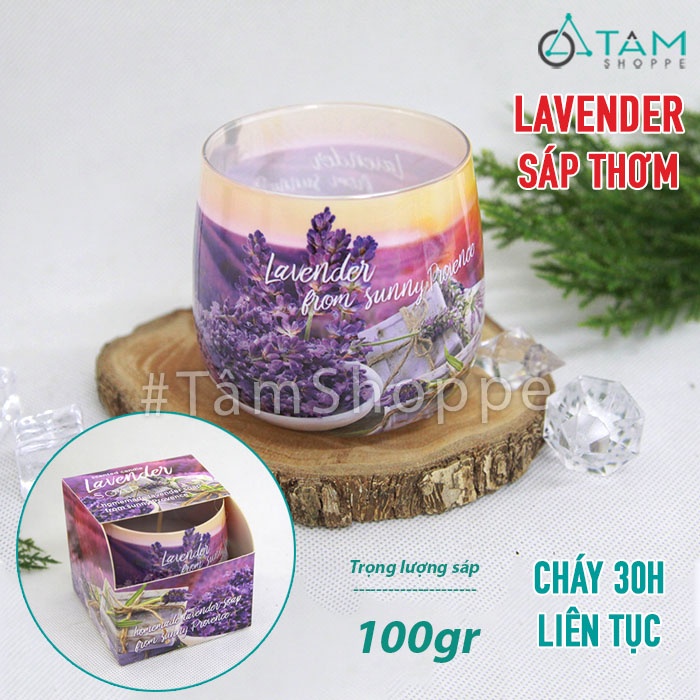 Ly nến thơm thiên nhiên hương hoa lavender NT-06