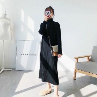 Bán sỉ váy len cổ lọ