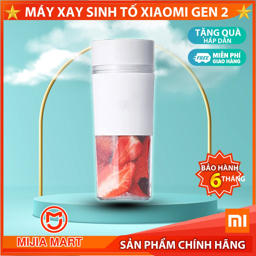 ✅Máy xay sinh tố cầm tay Xiaomi gen 2 300ml. Máy xay đa năng Mijia MJXXB01PL pin 12000 Mah.