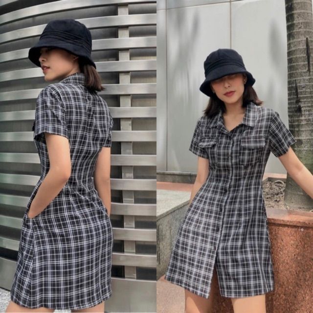 ĐẦM TAY BỐ CARO 2 MÀU NHƯ HÌNH SIÊU XINH SAMMY DRESS | BigBuy360 - bigbuy360.vn