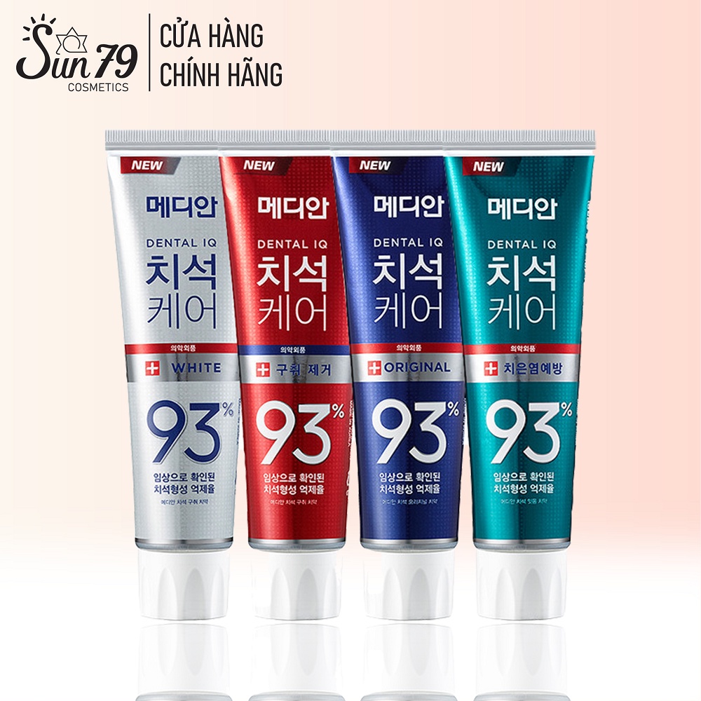 Kem Đánh Răng Giúp Trắng Răng, Giảm Ố Vàng, Loại Bỏ Mùi Hôi Median Dental IQ 93% Breath Care 120g