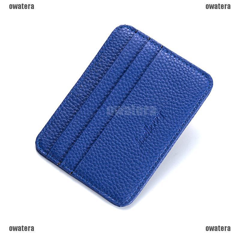 👗KIỀU DIỂM👗 Mens Leather Card Slim Bank Credit Card ID Card Holder Case Bag Wallet Holder