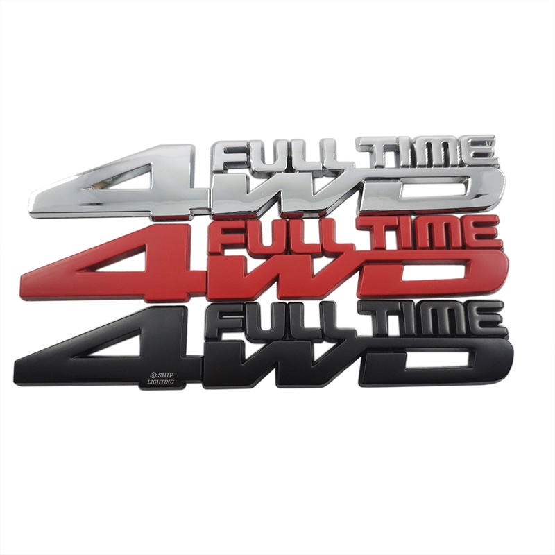 1 x Miếng Dán Logo Kim Loại 4WD FULL TIME Trang Trí Xe Hơi
