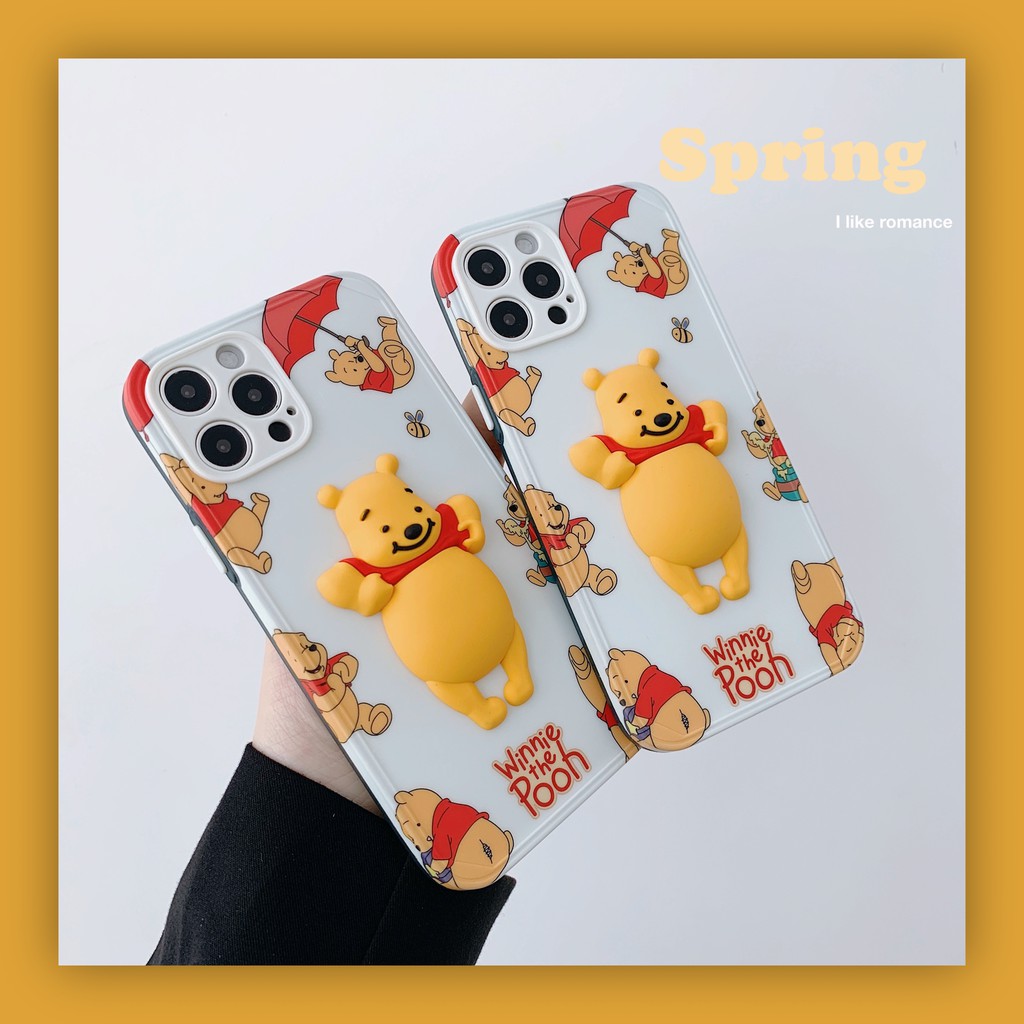 Ốp Lưng Tpu Họa Tiết Gấu Pooh 3d Dễ Thương Cho Iphone11 11pro Max Iphone 7 Plus Iphonex Xs Max Xr Iphone12 12pro Max