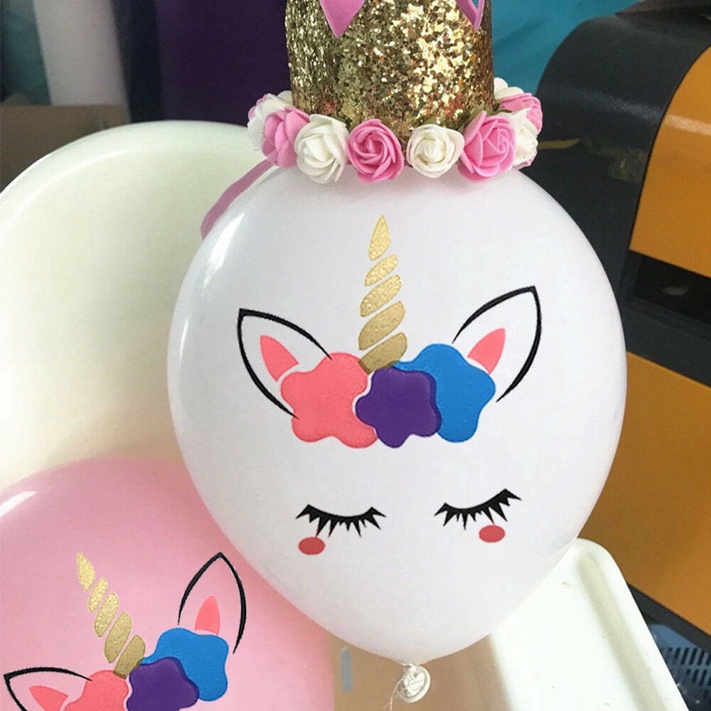 5 Bong bóng trang trí hình ngựa một sừng dễ thương