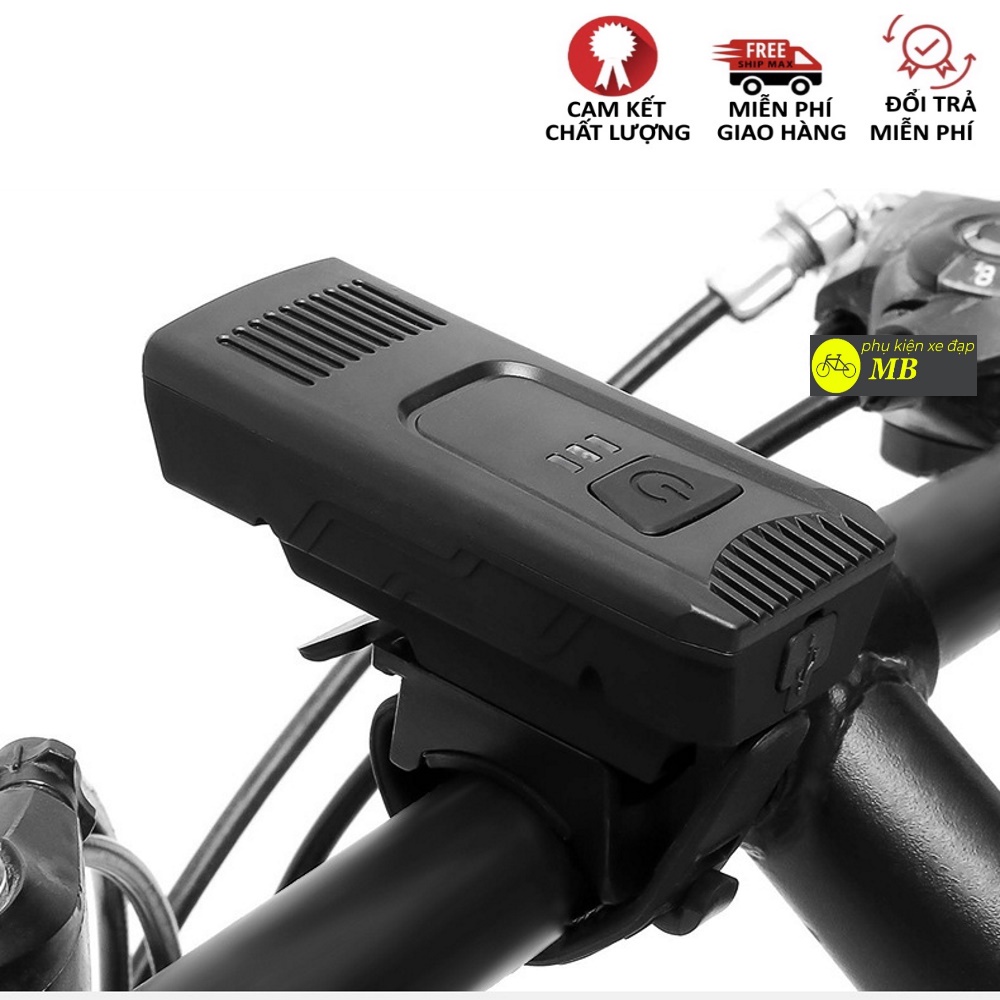 Đèn xe đạp thể thao siêu sáng chống nước pin sạc usb có led báo dung lượng pin DP15