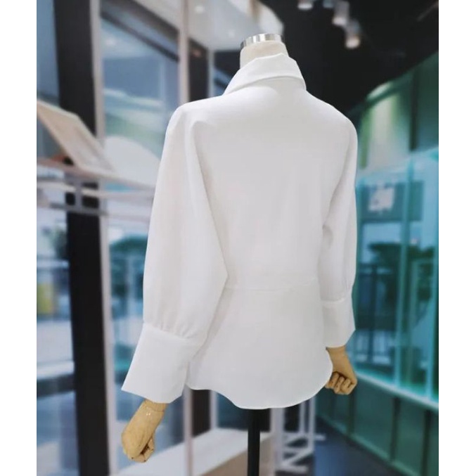 Áo Sơ Mi Nữ Dài Tay bản đai to cách điệu thời trang nữ