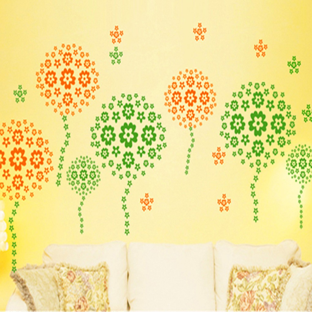 Decal Dán Tường Hình Bông Hoa, Có Thể Tháo Ra Được, Nghệ Thuật Trang Trí Nhà, Người Dùng Có Thể Tự Trang Trí