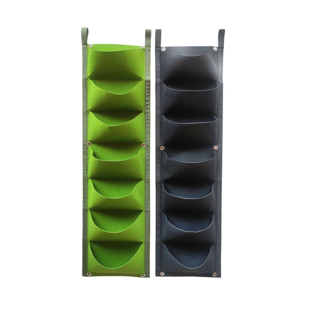 Túi Trồng Cây Treo Tường Bằng Vải Nỉ Nhiều Màu Sắc 4/7 Cổng Tiện Dụng